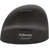 Fellowes Breyta Plus+ Vertikalmaus - Groß & für Linkshänder, Linkshändig, Vertikale Ausführung, Optisch, Bluetooth + USB Type-C, 2400 DPI, Schwarz
