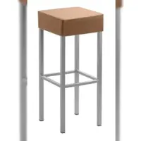 Mayer Barstuhl Sitzmöbel 1123 34 x 34 x 82 cm Stahl perlsilber/hellbraun