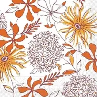 Mank Serviette Softpoint Hilde in Terrakotta-Bordeaux, 40 x 40 cm, 50 Stück - Herbst