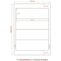 VEPATIM 400x Etiketten für Ordner Rückenschilder selbstklebend weiß 192 x 61mm