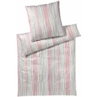 Elegante Joop! Bettwäsche Pinstripe 4090-01 Coral 155x220cm - 80x80cm