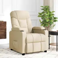 vidaXL "im " Massagesessel Creme Stoff - Massagesessel CC13647