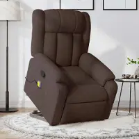 vidaXL Cloris DesignMöbel Massagesessel mit Aufstehhilfe Dunkelbraun Stoff , Klassische Sessel 2024 Neu