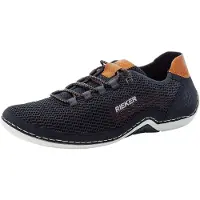 Rieker Herren Halbschuhe Schnürschuhe Sneaker 07555-14, Größe:42 EU, Farbe:Blau