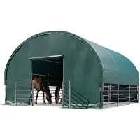 TOOLPORT Weidezelt 6x6 m PVC Plane 2300 Newton - für Erduntergrund - grün