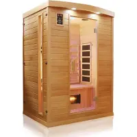 Dewello Infrarotkabine Infrarotsauna PIERSON 135cm x 105cm inkl. 5 Vollspektrumstrahler, 3 Karbonstrahler, 2 Personen