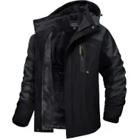 Sonstiges MAGCOMSEN Herren Winter Skijacke Fleece Gefüttert Softshelljacke Schwarz-Grau