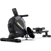 Hop-Sport Rudergerät für zuhause Aspen - Rudergerät mit Magnetbremssystem & 16 Widerstandsstufen, Rudermaschine max. Nutzergewicht 120kg