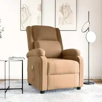 vidaXL Design Möbel Massagesessel Braun Samt - 2024 Neu