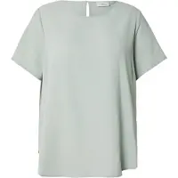 ONLY Carmakoma Shirtbluse "CARVICA SS TOP WVN NOOS" Materialmix, regular fit
