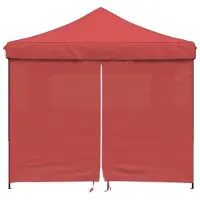 vidaXL "im Sonderangebot"Partyzelt Wasserdicht Design - Partyzelt/ Festzelt - Faltbar Pop-Up mit 4 Seitenteilen Burgunderrot DEMöbel 7794786