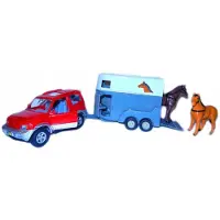 Hipo Jeep Geländewagen mit Pferdeanhänger, öffenbare Türen