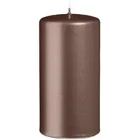 Kopschitz Kerzen Stumpenkerzen Metallic Matt Mocca 120 x Ø 60 mm, 12 Stück
