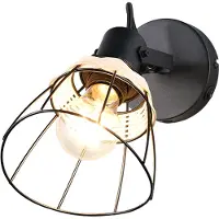 TRIO Leuchten Wandlampe Jerome, schwarz, für Wohn- / Esszimmer, Metall, Modern, Wandleuchte, Wandlampe Innen