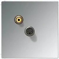 JUNG Mutimedia-Einsatz Composite Video / S-Video (Glanzchrom)
