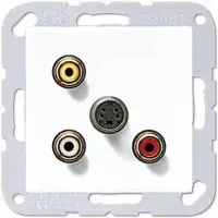 JUNG Multimedia-Einsatz Cinch Audio/Composite Video/S-Video (anthrazit matt)