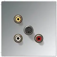 JUNG Mutimedia-Einsatz Cinch Audio/Composite Video/S-Video (Glanzchrom)