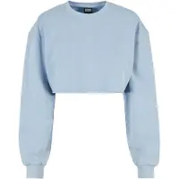 Urban Classics Ladies Cropped Flower Embroidery Terry Crewneck Balticblue Größe: XXL | Pullover Outlet | Damen | Blau