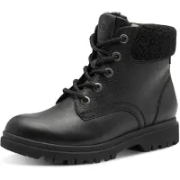 Tamaris Winterboots, Blockabsatz, Schnürboots, Schnürstiefelette mit geprägtem Logo