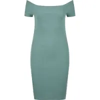 Urban Classics Shirtkleid "Damen Ladies Off Shoulder Rib Dress" 1 Stk. tlg.