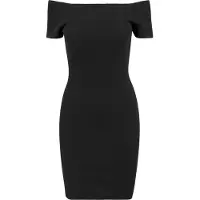 Urban Classics Shirtkleid "Damen Ladies Off Shoulder Rib Dress" 1 Stk. tlg.