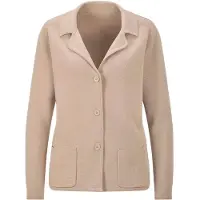 Goldner Jackenblazer "Milano-Ripp-Blazer mit Reverskragen" figurschmeichelender Schnitt