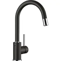 BLANCO Küchenarmatur mit Handbrause MIDA-S DVGW schwarz matt 526146