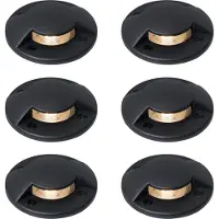 QAZQA Set mit 6 modernen Bodeneinbaustrahlern schwarz GU10 50mm 2-Licht-Effekt IP65 - Cellar