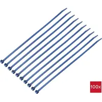 TRU COMPONENTS TC-12533356 Kabelbinder 280 mm 4.8 mm Blue Metall detektierbar 1