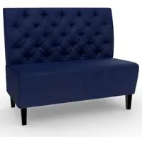 BIG Möbel Gastro Sitzbank Paris | 200 cm breit | Samtstoff in Blau | Chesterfield | Dinerbank