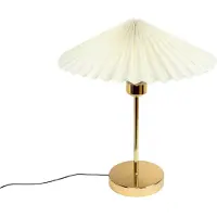 Opviq , Hochwertige Tischlampe, Metallkörper, Ecru, Ø30 h:12 cm | Gesamthöhe: 36 cm, Kabel: 150 cm, Schalter am Kabel, E27 Fassung, IP20 | Skandinavisches Design für modernes Wohnen.