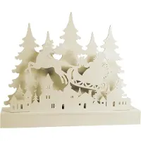 FHS F-H-S Silhouette "Santa mit Schlitten" 12 LED