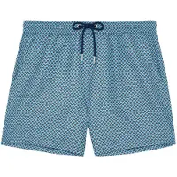 Hom Boxer-Badehose Beach Boxer Cappuccino in blue print | Gr.: S