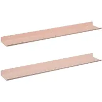vidaXL Schwebendes Regal 2 stk. Rosa 60 x 8,5 x 2,5 cm Stahl