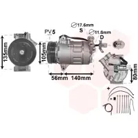 VAN WEZEL Kompressor, Klimaanlage *** IR PLUS *** 3700K428