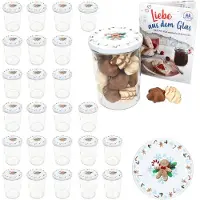 MamboCat 25er Set Sturzglas 435ml Einmachglas + TO-Deckel 82 Candyman eisblau + Heft