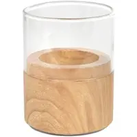 Duni Lysholder Duni glas til LED 70x61 mm model Neat Tr? Lys Brun,10 stk/krt