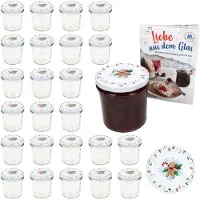MamboCat 25er Set Sturzglas 350ml Einmachglas + TO-Deckel 82 Candyman eisblau + Heft