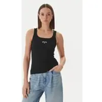 GUESS Jeans Top W6GPZ2 KA0H1 Schwarz Slim Fit