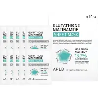 APLB Glutathion-Niacinamid-Tuchmaske, 10 St ck | LIPO GLUTA NIAC CEN 13,7 % 0,85 FL.OZ/Koreanische Hautpflege, tiefe Feuchtigkeitsversorgung und