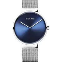 Bering Uni Armbanduhr silber blau 14539 007