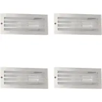 QAZQA 4er-Set moderne Einbaustrahler Stahl IP44 - Hurricane