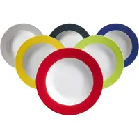Ritzenhoff & Breker Suppenteller "Suppenteller Doppio ø 22 cm 6er Set bunt" Spülmaschinenfest, Mikrowellensicher