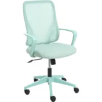 Beliani Bürostuhl Mintgrün aus Mesh Stoff Höhenverstellbar Drehbar Wipp Funktion Modernes Design Schreibtischstuhl Drehstuhl für Home Office Büro