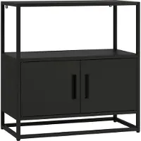 En.casa Aktenschrank Hailuoto 80x40x82 cm Stahl Schwarz