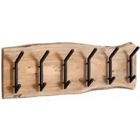 KADIMA DESIGN Design Wandgarderobe Akazie Massivholz / Metall 100 x 29 x 12,5 cm, | Gr.: onesize