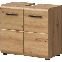 Ebuy24 Ice Waschbeckenunterschrank 2 Türen Eiche Nachbildung.