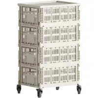 HAY - Colour Crate Rollcontainer, off white, recycled