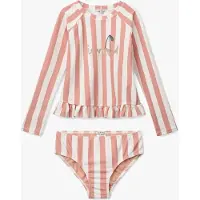 Liewood Dagny Badeset, Coral Blush/Creme de la Creme Stripe, 128