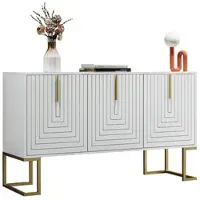 OKWISH Kleiderschrank Drehtürenschränke mit offener Kleiderbereich,Eckkleiderschränke mit Stauraum und linker Seite,Holzfarbe